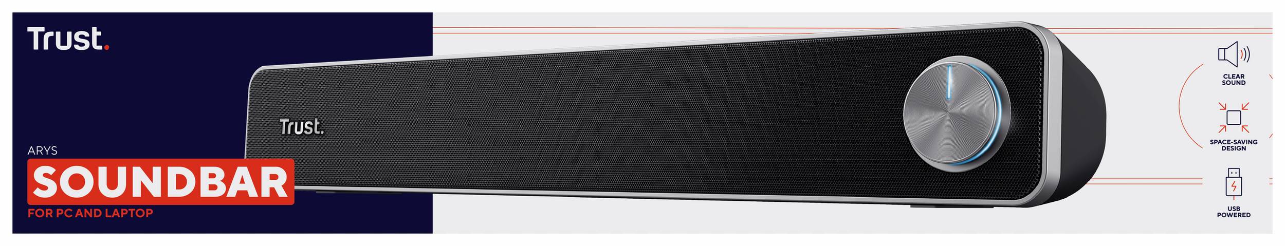 Rca Informatique - image du produit : ARYS USB SOUNDBAR BQ 24