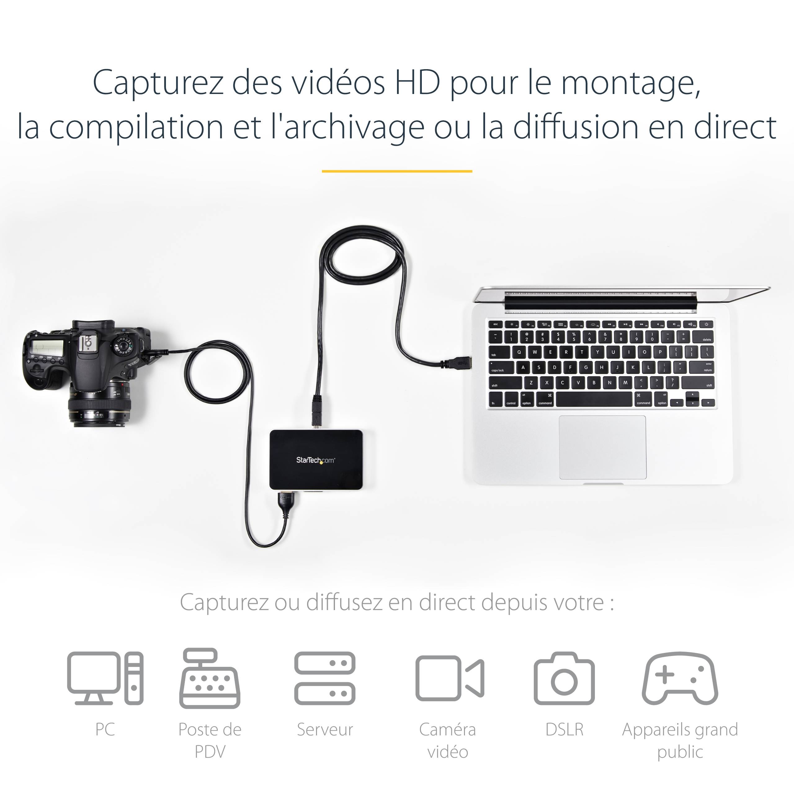 Rca Informatique - image du produit : BOITIER DACQUISITION VIDEO USB 3.0 - HDMI / DVI / VGA