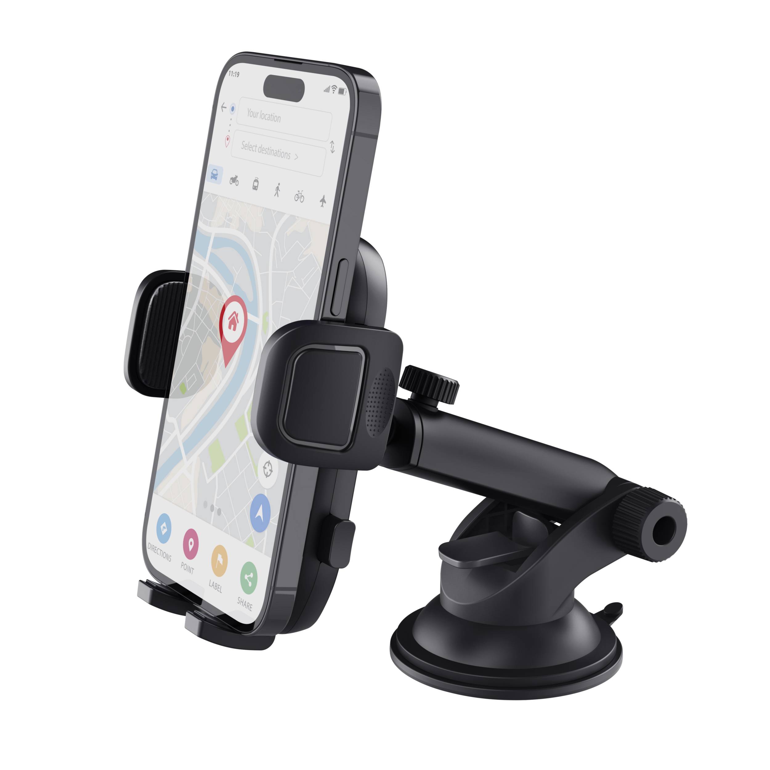 Rca Informatique - image du produit : RUNO PHONE WINDSHIELD CAR HOLDER