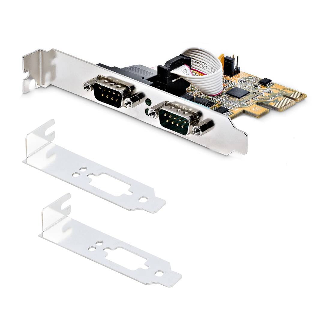 Rca Informatique - image du produit : PCIE DUAL SERIAL PORT CARD - 16C1050 UART 5V/12V STATUS LIGHT