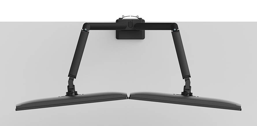 Rca Informatique - image du produit : NEXT SLIM DESK MOUNT DOUBLE DISPLAY TOPFIX CLAMP/GROMM BLACK