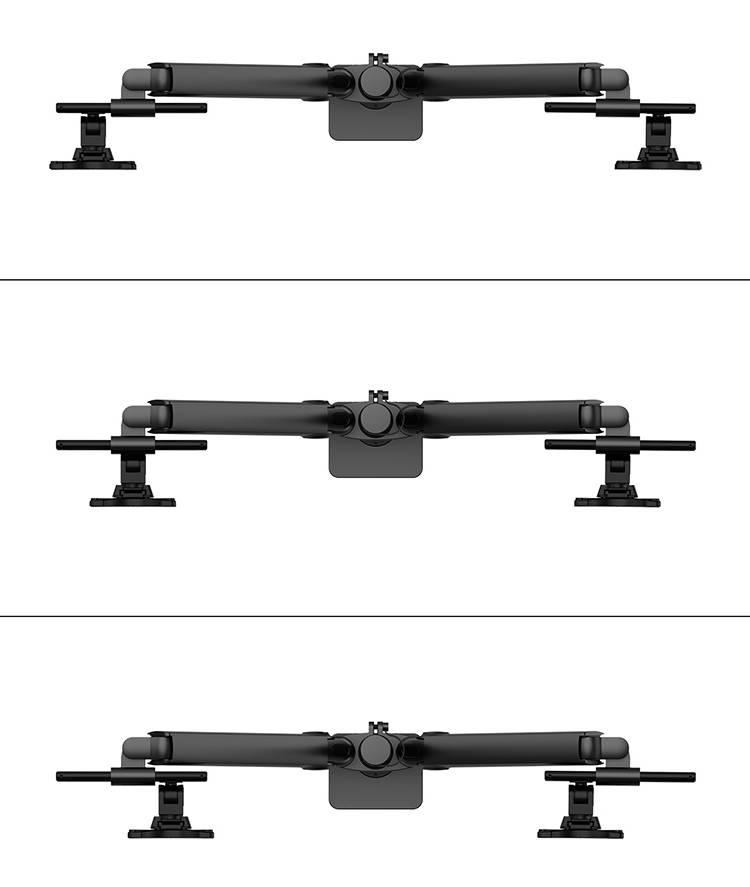 Rca Informatique - image du produit : NEXT ONE SL DESK MOUNT DOUBLE DISPLAY SLIDING VESA BLACK