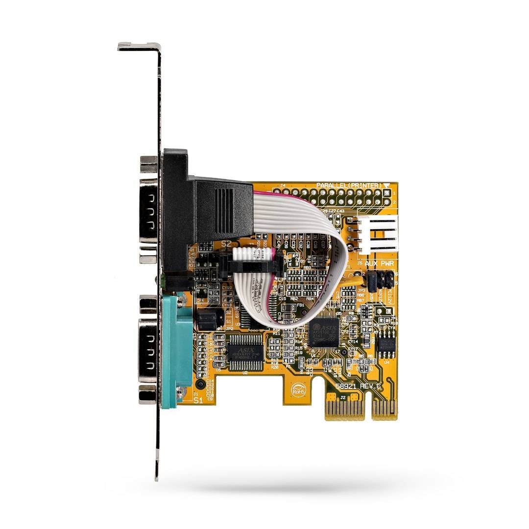 Rca Informatique - image du produit : PCIE DUAL SERIAL PORT CARD - 16C1050 UART 5V/12V STATUS LIGHT