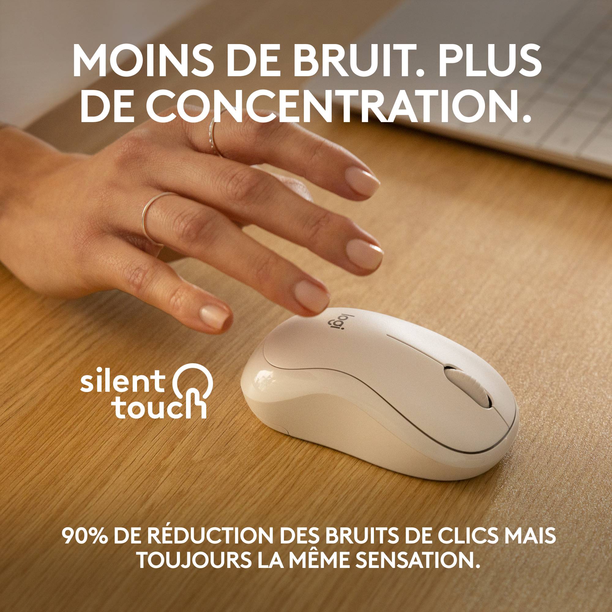 Rca Informatique - image du produit : LOGITECH M240 SILENT BT MOUSE OFF WHITE - EMEA-808