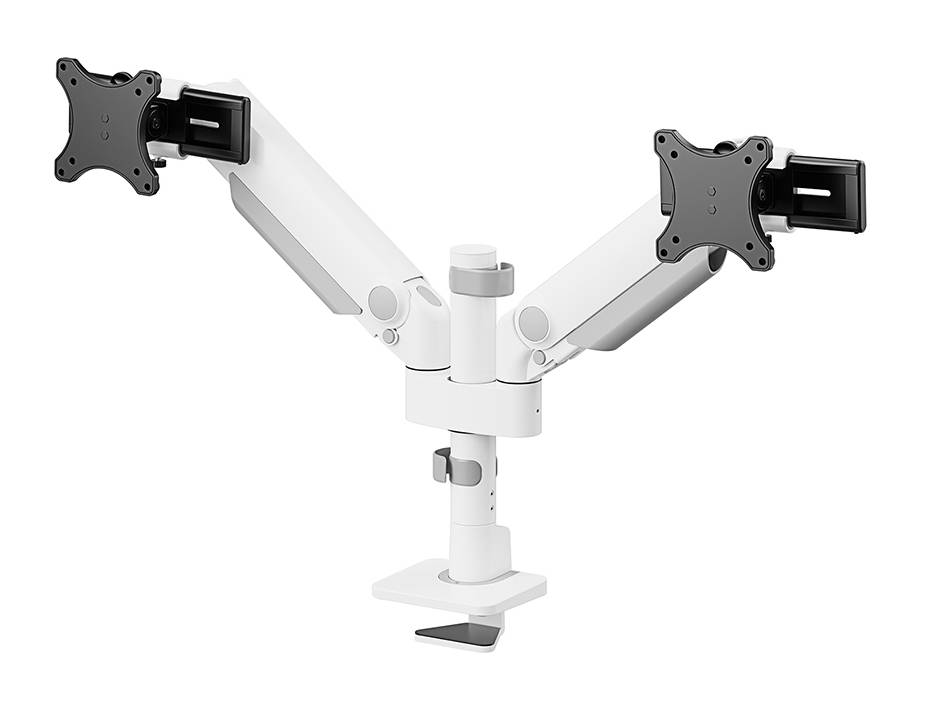 Rca Informatique - image du produit : NEXT ONE SL DESK MOUNT DOUBLE DISPLAY SLIDING VESA WHITE