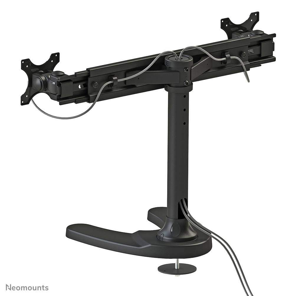 Rca Informatique - image du produit : SUPPORT BUREAU 2 ECRANS PLATS MAX 27IN 1 PT DE FLEXION