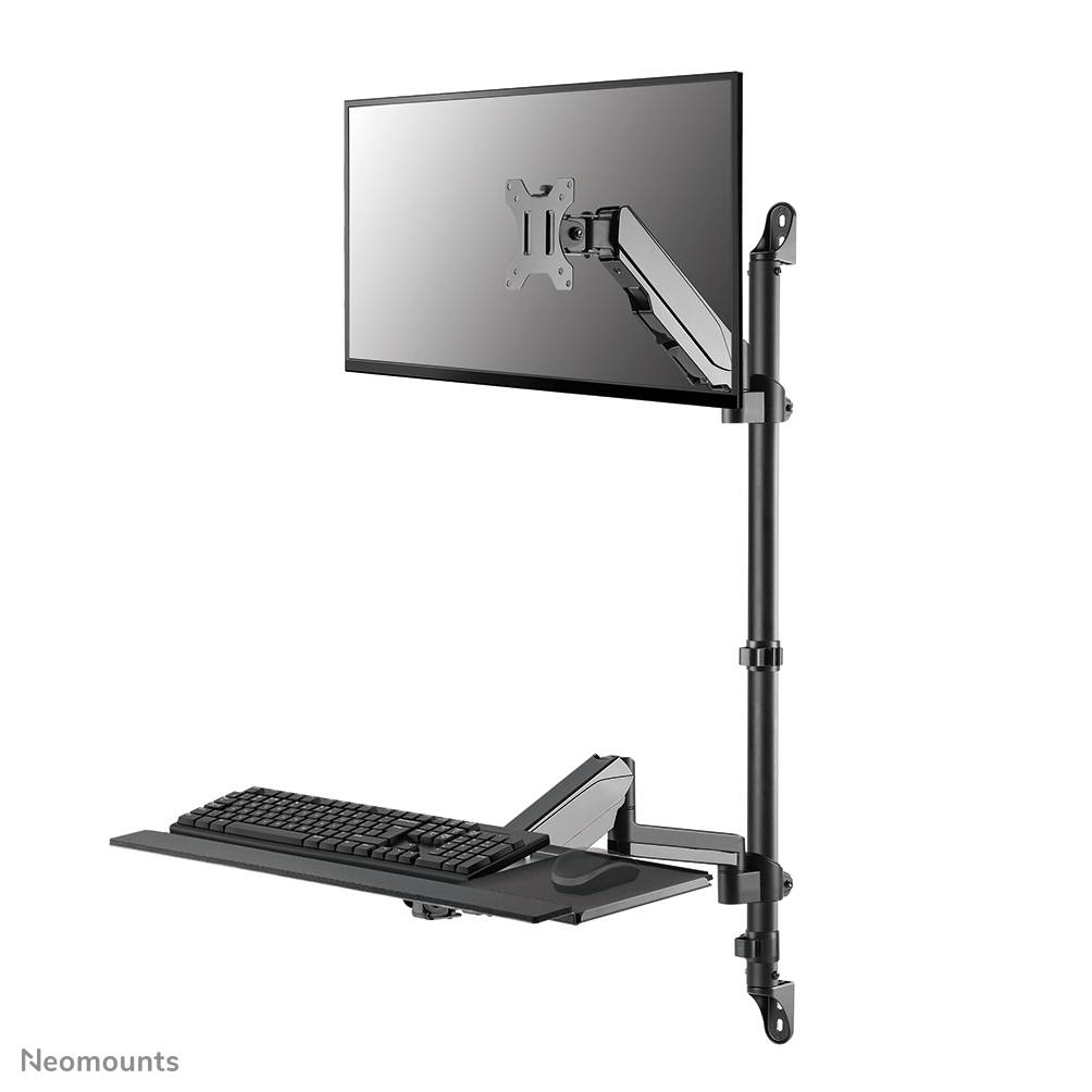 Rca Informatique - Image du produit : NEOMOUNTS WALL MOUNTED SIT-STAND WORKSTATION (SCREEN/KE