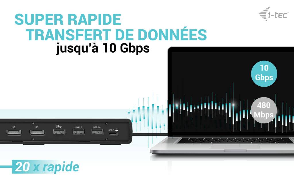 Rca Informatique - image du produit : USB-C TRIPLE DISPLAY DOCKING STATION GEN 2 PD 100W