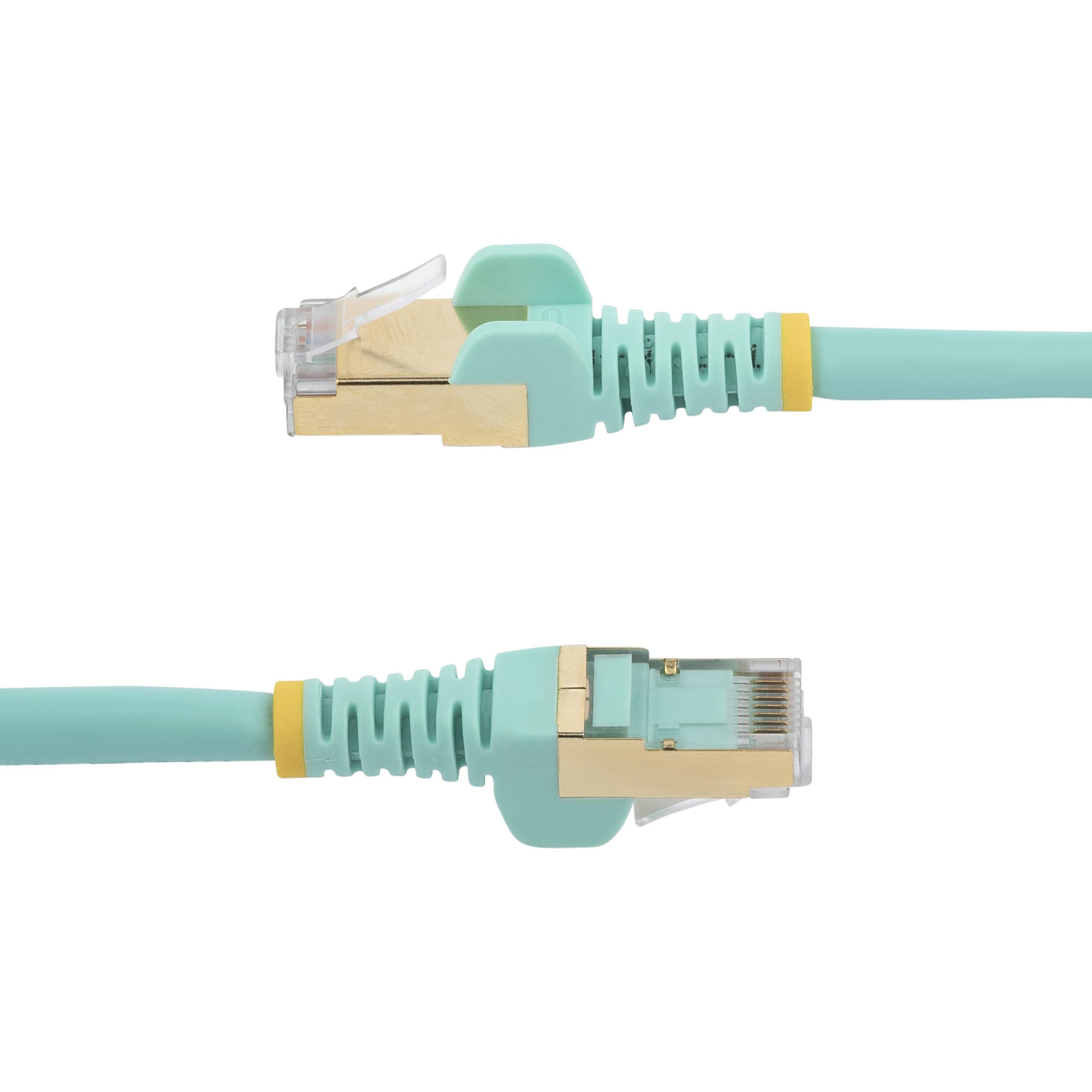 Rca Informatique - image du produit : 10M CAT6A ETHERNET CABLE AQUA - SHIELDED COPPER WIRE