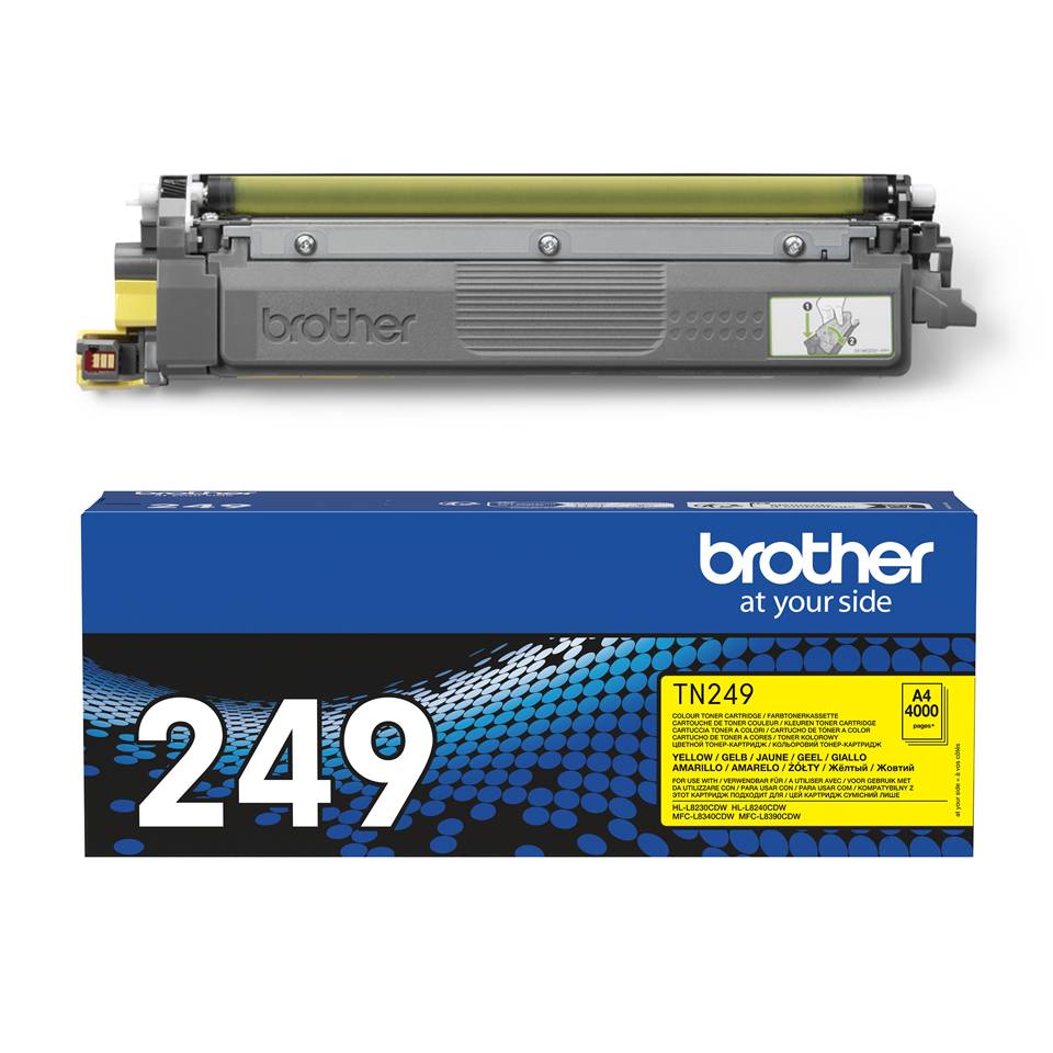 Rca Informatique - image du produit : TN-249Y YELLOW TONER CARTRIDGE PRINTS 4000 PAGES.