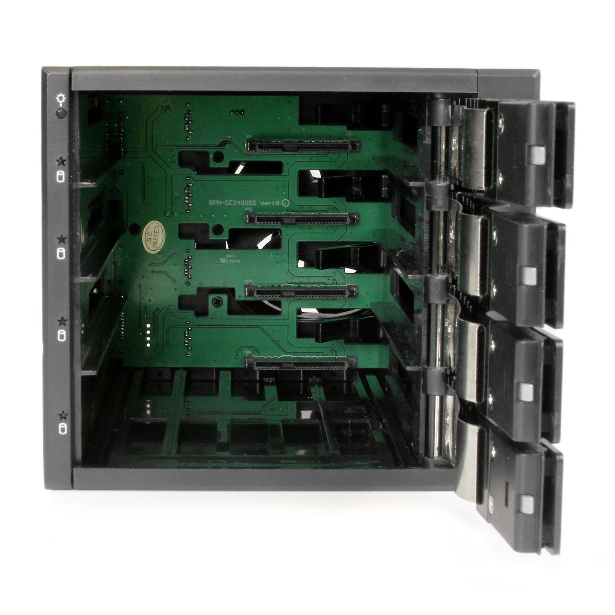 Rca Informatique - image du produit : RACK AMOVIBLE / BACKPLANE 4X HDD SAS II / SATA III DE 35