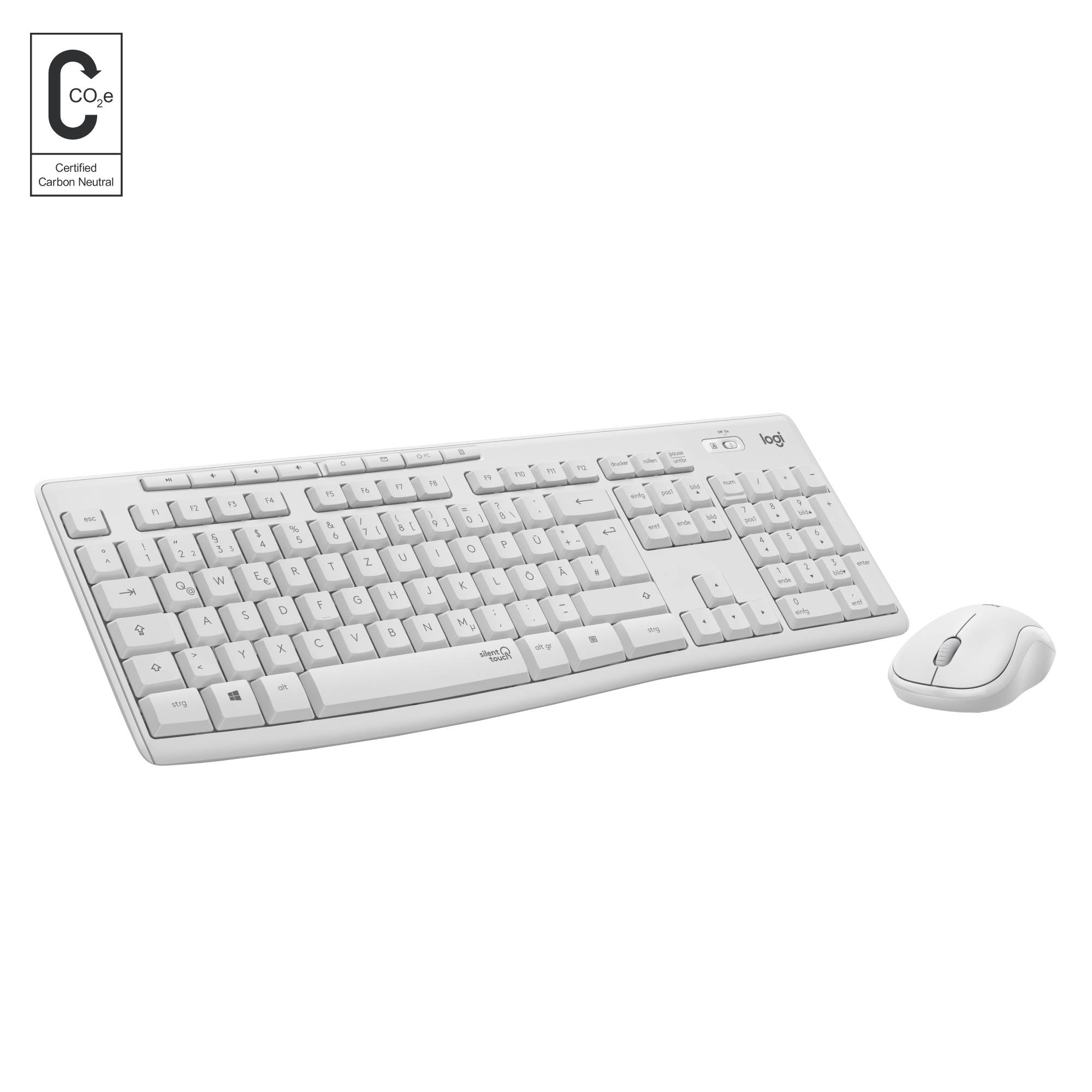 Rca Informatique - image du produit : MK295 SILENT WIRELESS COMBO OFF WHITE - US INTL - INTNL