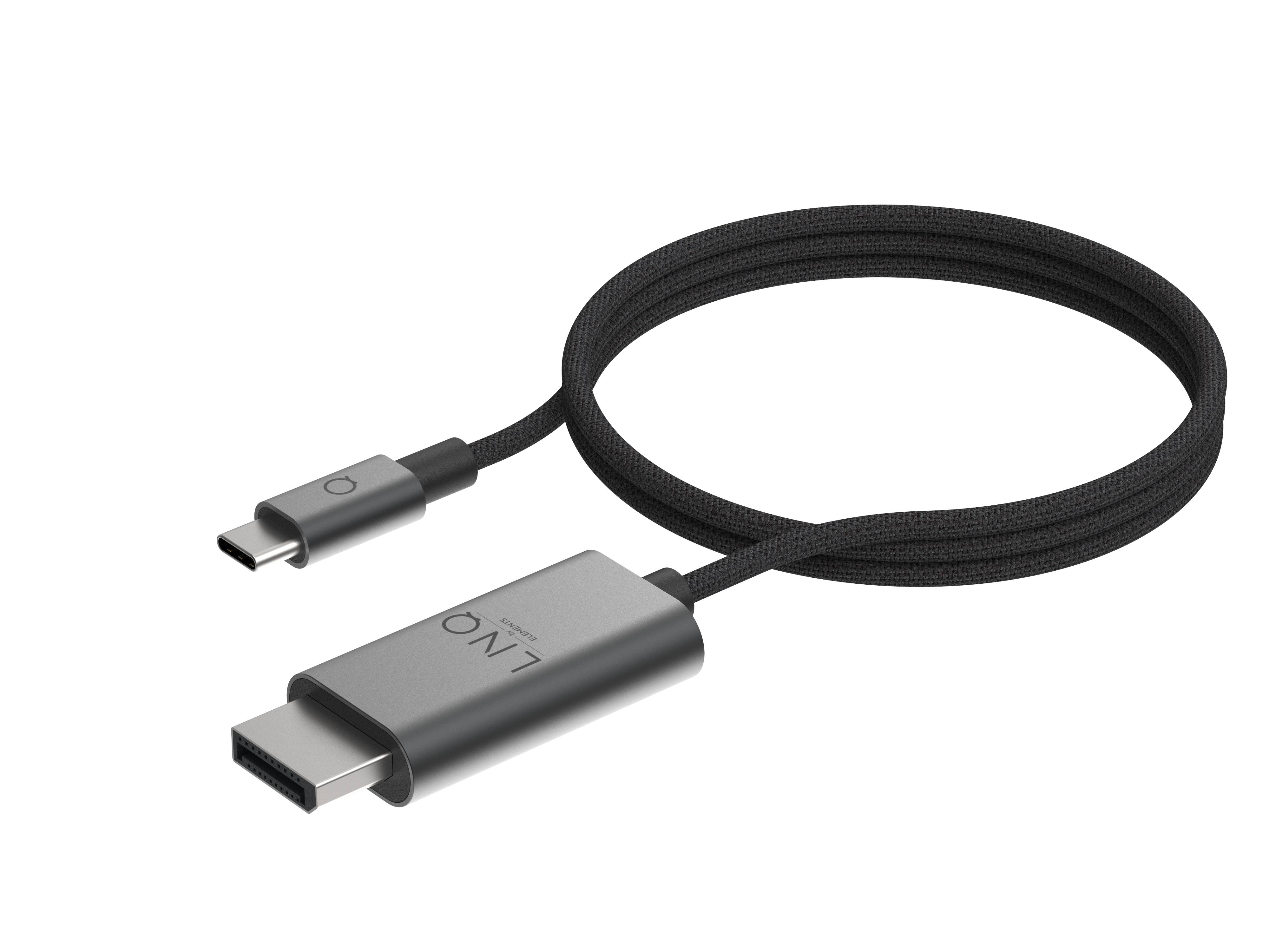 Rca Informatique - image du produit : USB-C TO DP  8K/60HZ 2M CABLE LINQ - BLACK