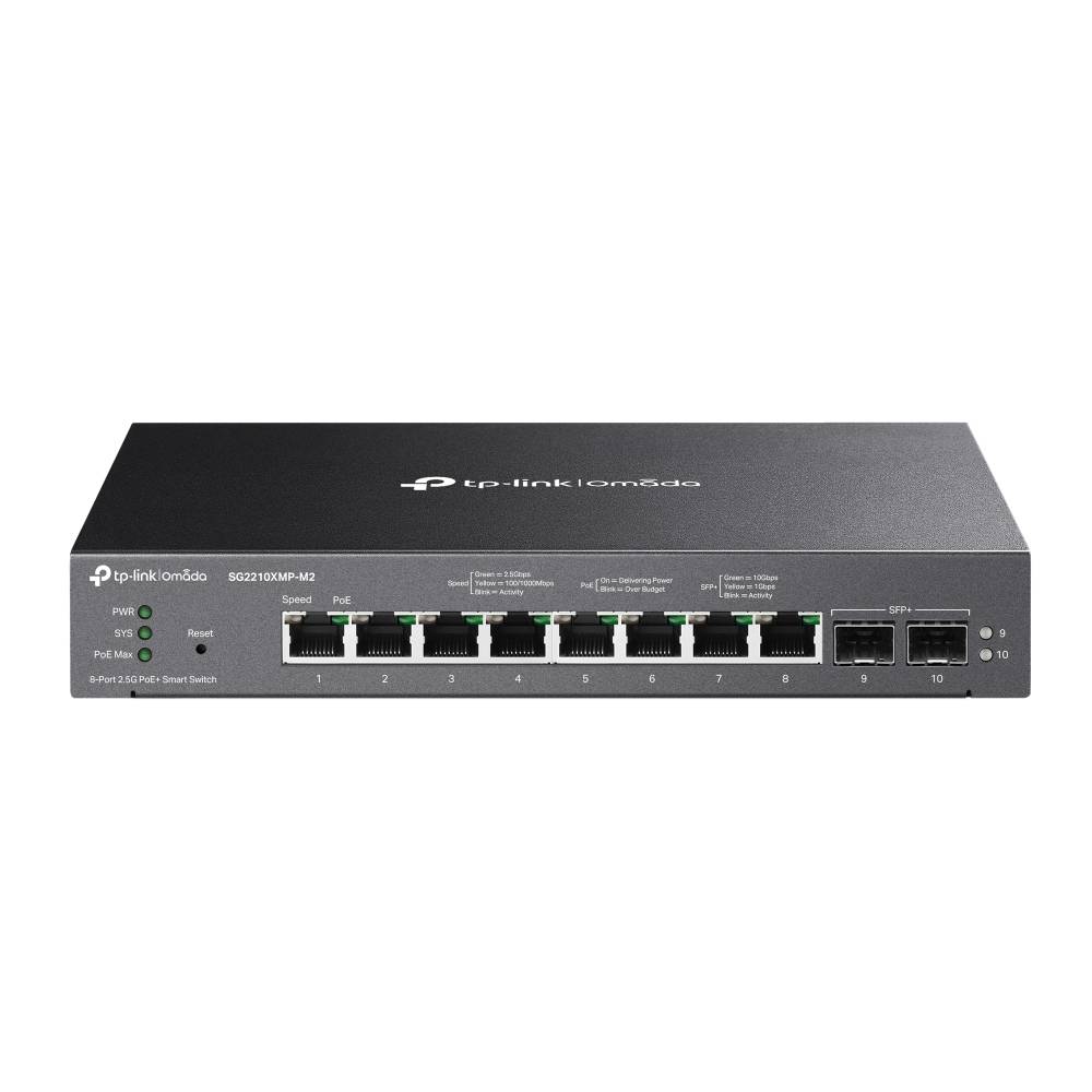 Rca Informatique - Image du produit : OMADA 8-PORT 2.5GBASE-T AND 2-PORT 10GE SFP+ SMART SWITCH WI