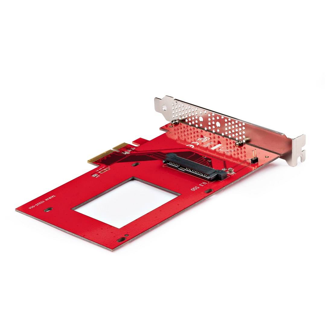 Rca Informatique - image du produit : U.3 TO PCIE ADAPTER CARD - PCI EXPRESS 4.0 U.3 NVME SSDS