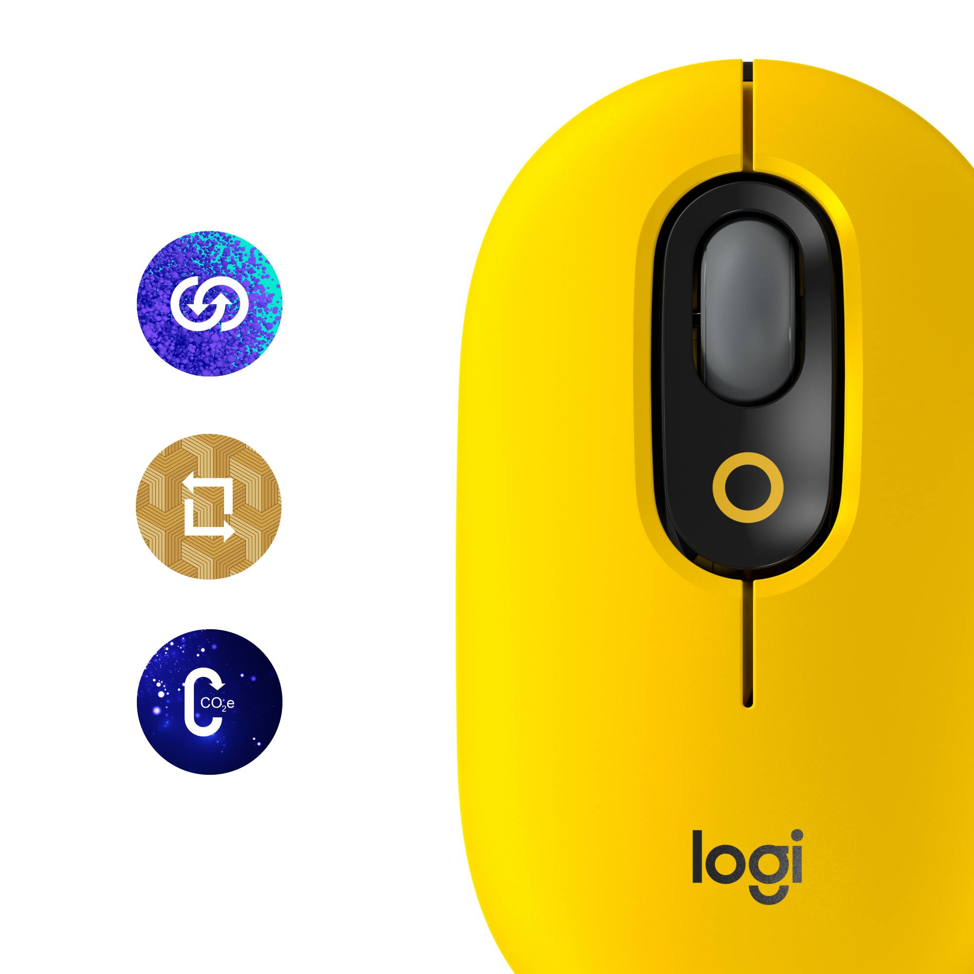 Rca Informatique - image du produit : POP MOUSE - BLAST-YELLOW -EMEA