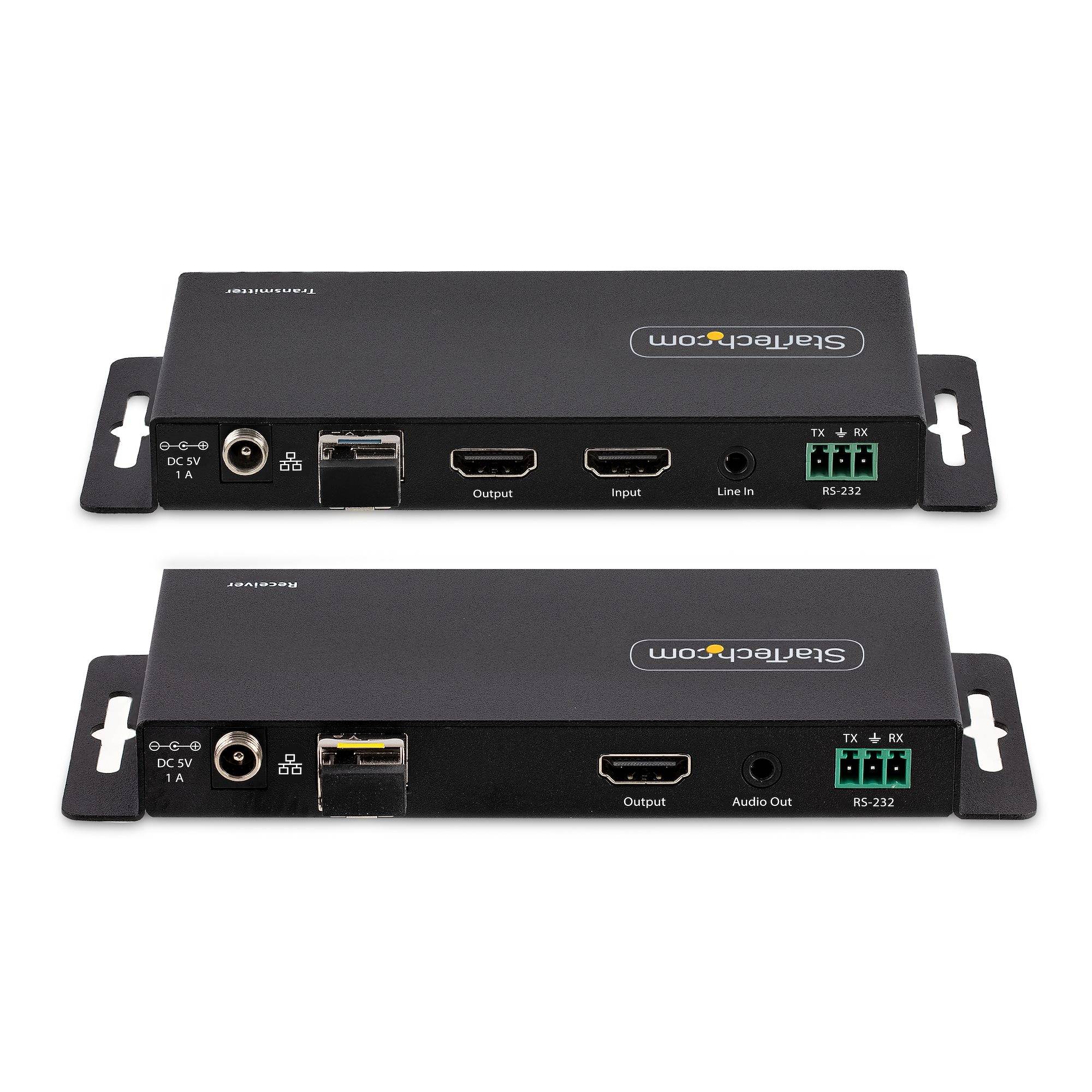 Rca Informatique - image du produit : HDMI OVER FIBER EXTENDER KIT - 4K 60HZ TRANSMITTER/RECEIVER