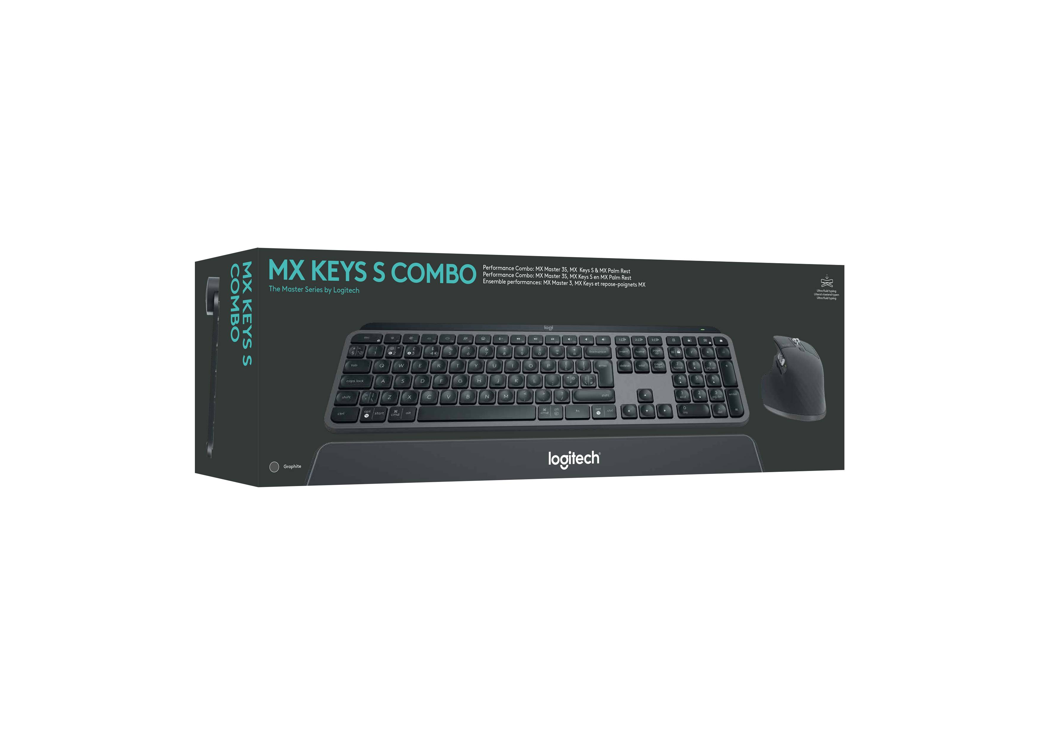 Rca Informatique - image du produit : MX KEYS S COMBO - GRAPHITE FRA - BT - N/A - CENTRAL-419