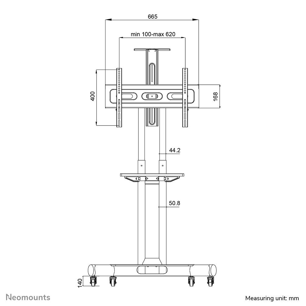 Rca Informatique - image du produit : NEOMOUNTS MOBILE FLAT SCREEN FLOOR STAND 32-75IN