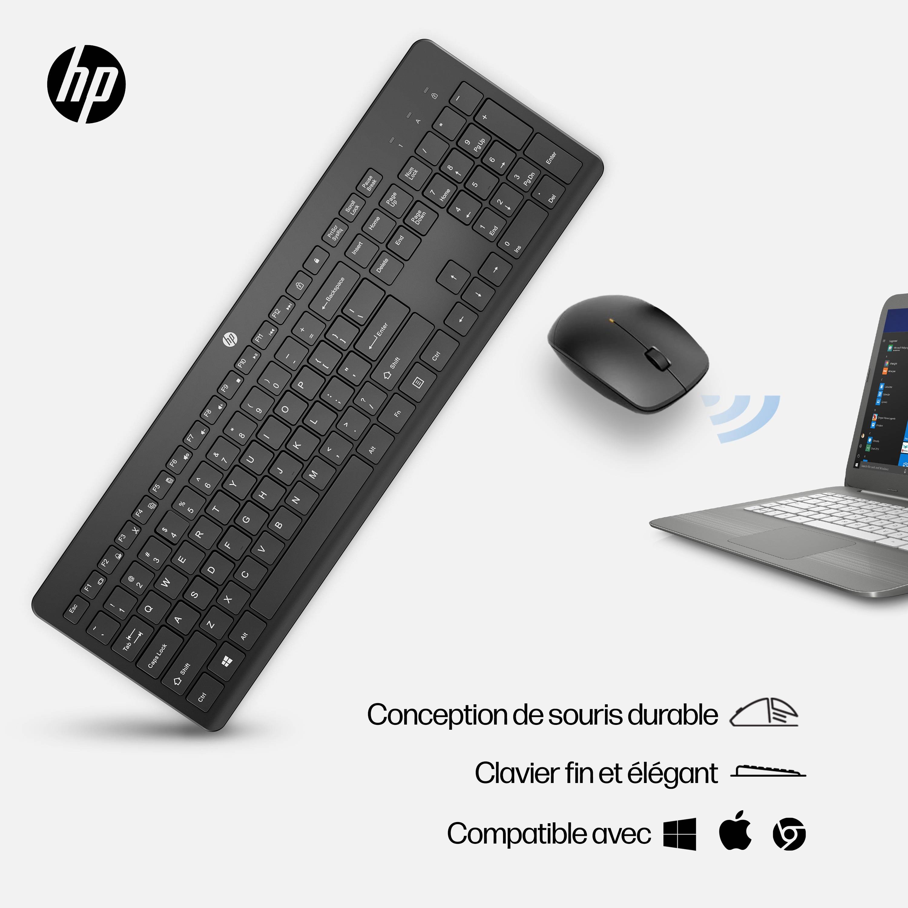 Rca Informatique - image du produit : HP 230 WL MOUSE+KB COMBO