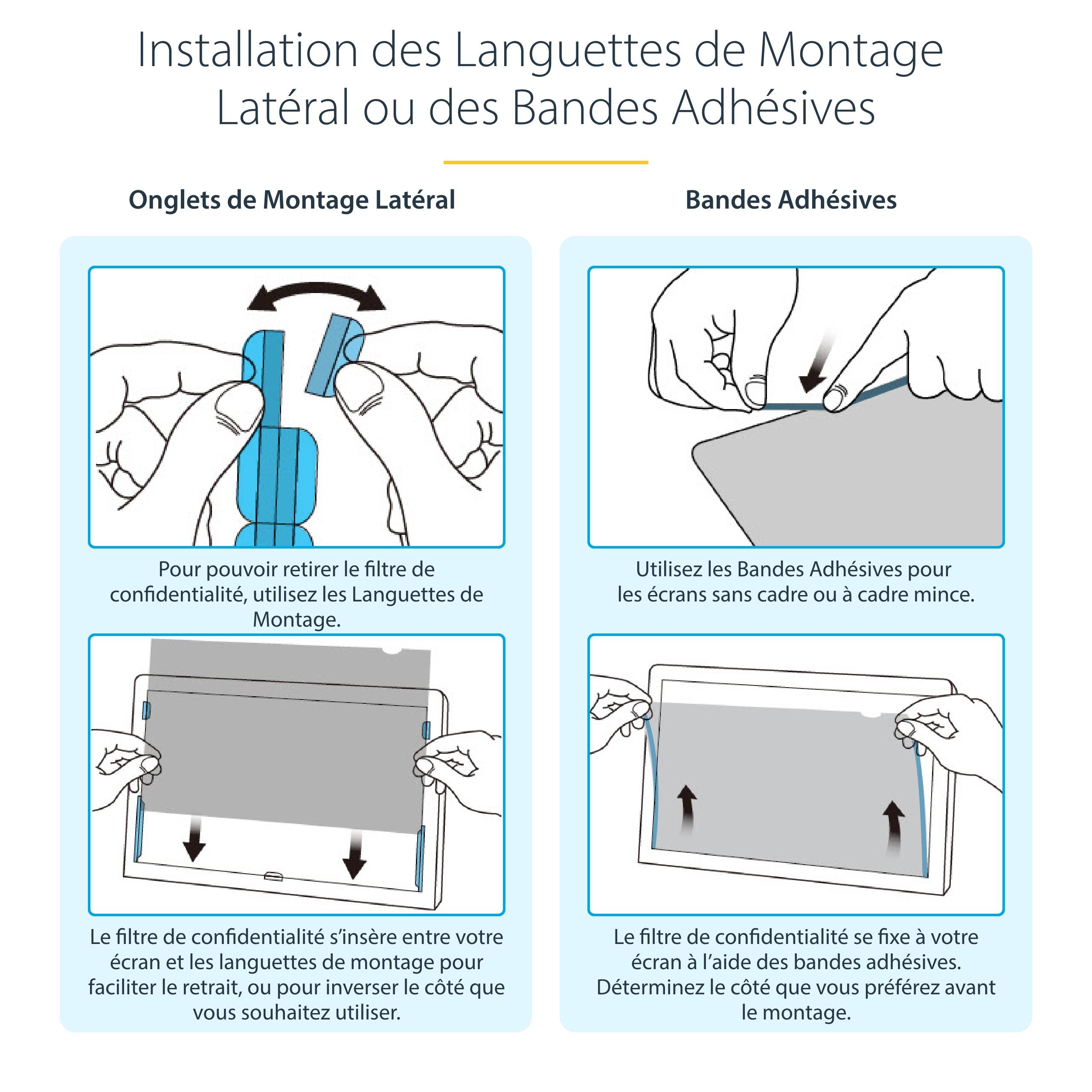 Rca Informatique - image du produit : FILTRE DE CONFIDENTIALITE POUR ECRAN 24 REVERSIBLE/DORE