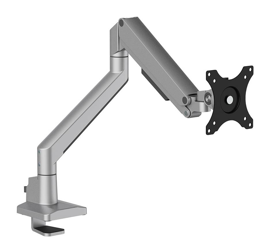 Rca Informatique - image du produit : NEXT SLIM DESK MOUNT SINGLE DISPLAY TOPFIX CLAMP/GROMM SILVE