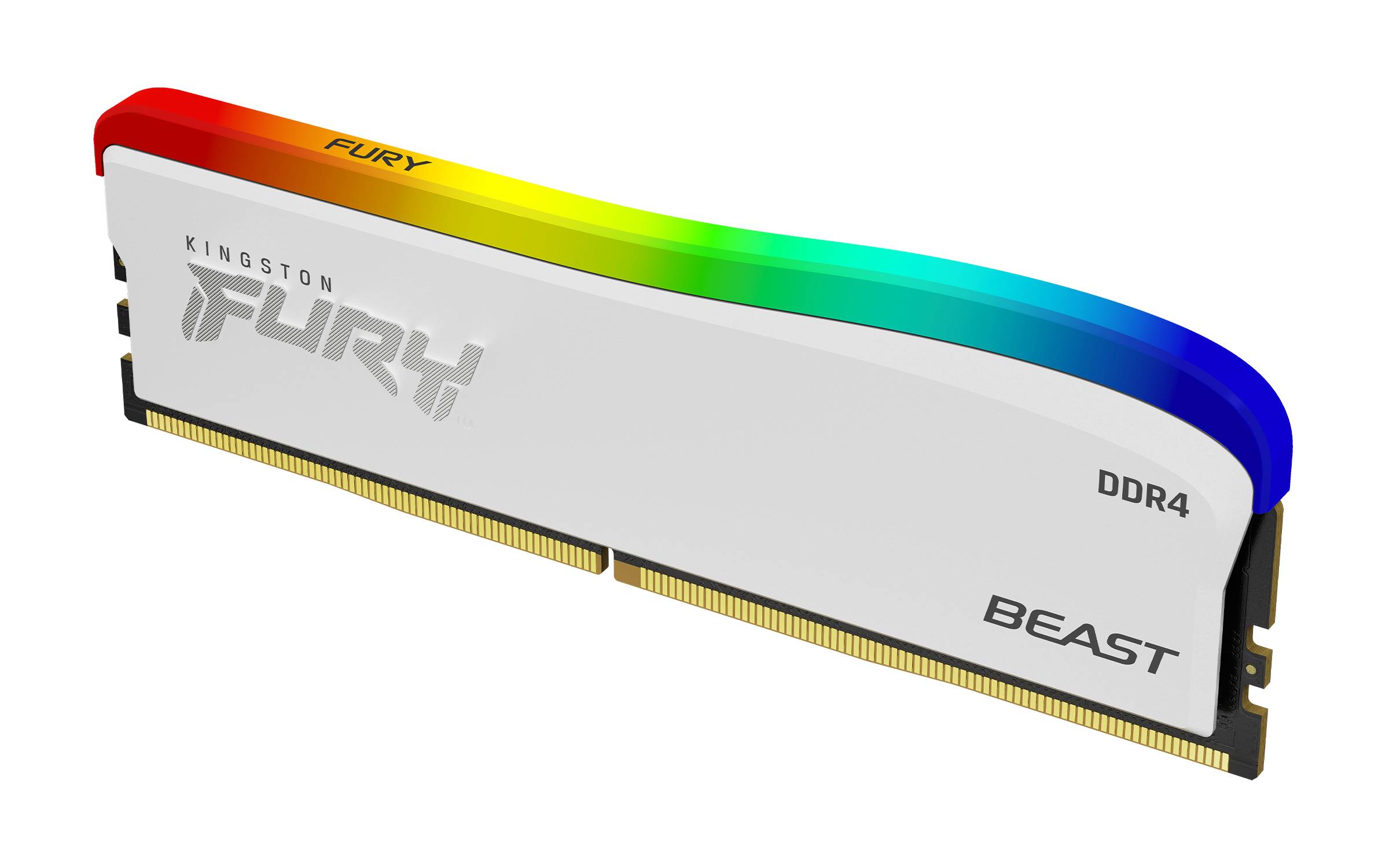 Rca Informatique - image du produit : 8GB DDR4-3200MT/S CL16 DIMM FURY BEAST WHITE RGB SE