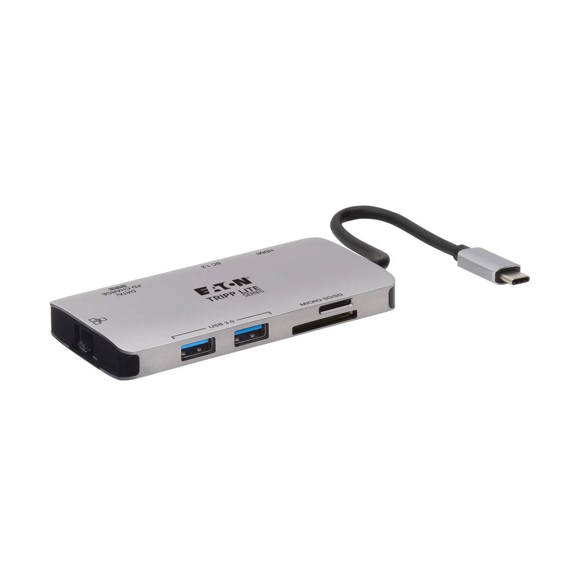 Rca Informatique - image du produit : USB-C PRT DOCK STATION HDMI 4K USB-A/C SD/MIC SD PD CHAR 3.0GRY