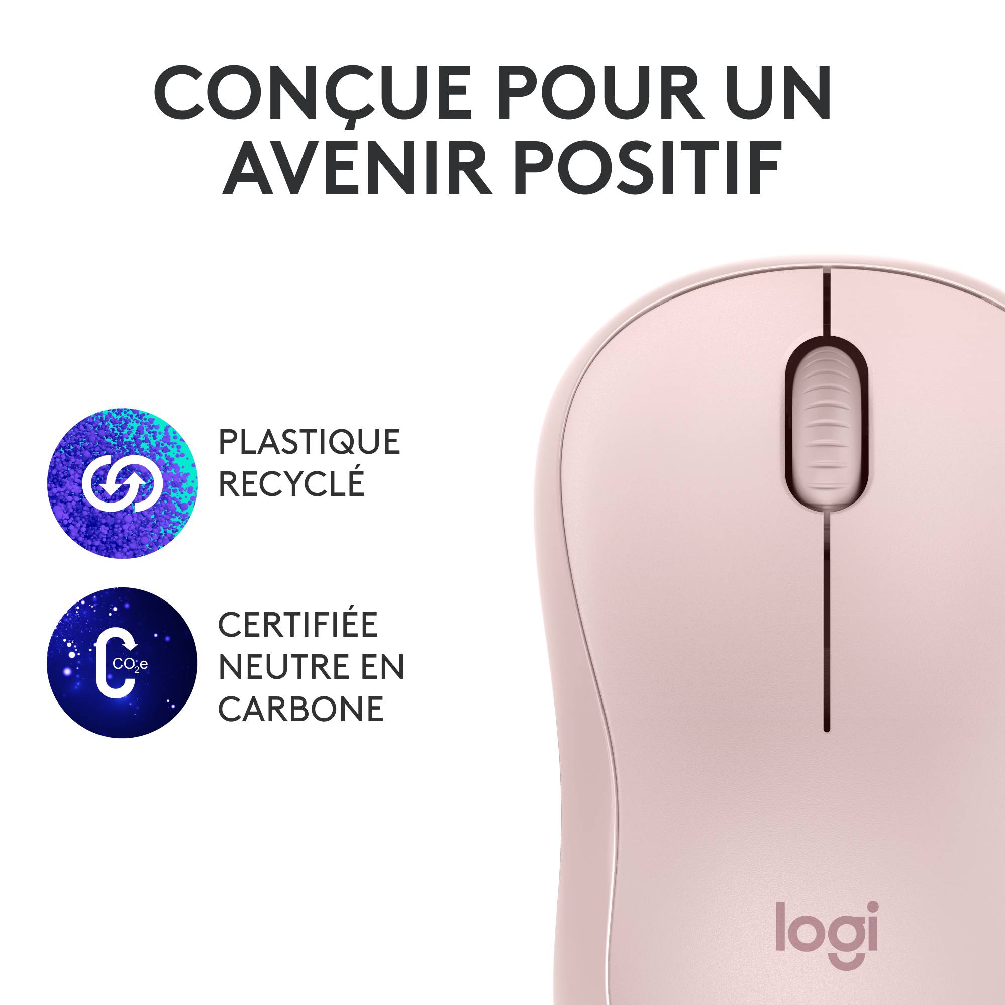 Rca Informatique - image du produit : LOGITECH M240 SILENT BT MOUSE ROSE - EMEA-808