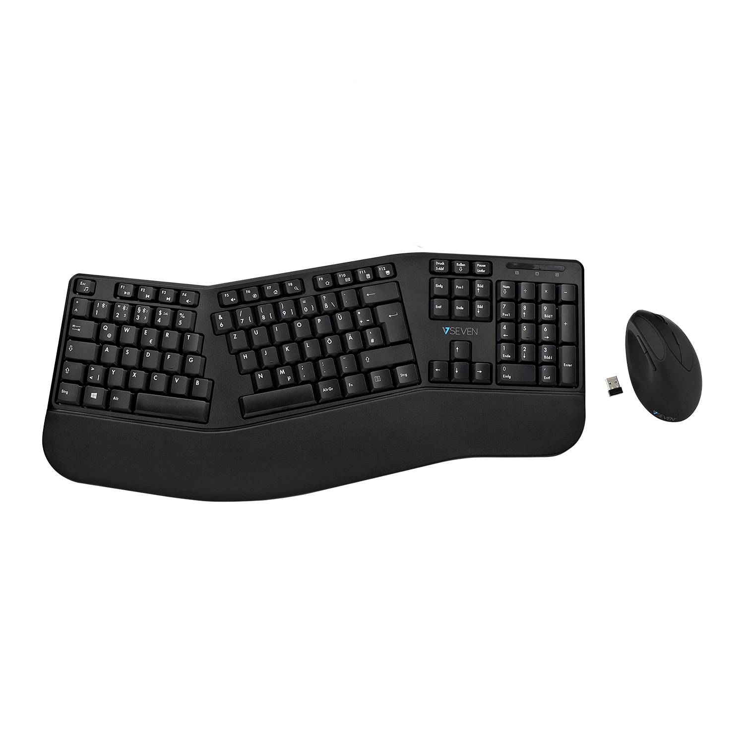 Rca Informatique - Image du produit : BT ERGO KEYBOARD MOUSE COMBO FR DUALMODE BLUETOOTH 2.4GHZ FRENCH