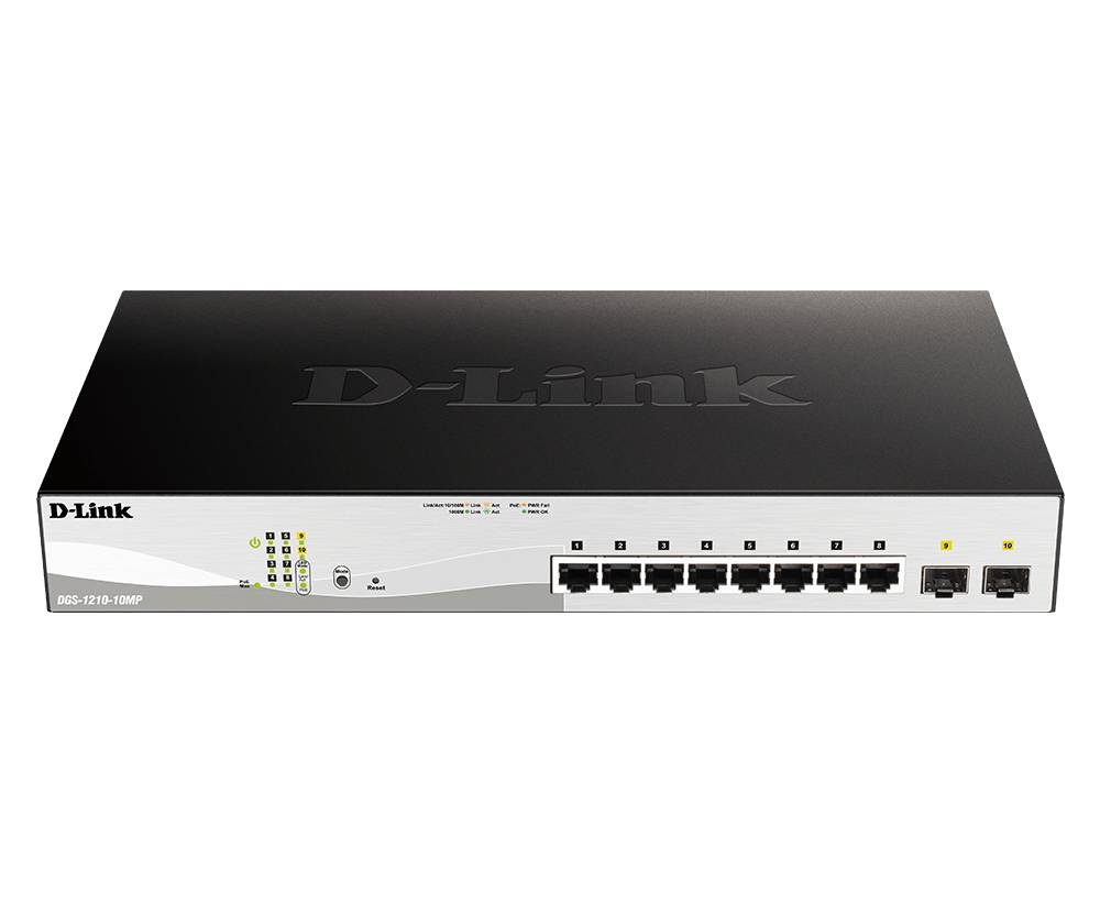 Rca Informatique - Image du produit : 10-PORT LAYER2 POE+ SMART MANAGED GIGABIT SWITCH