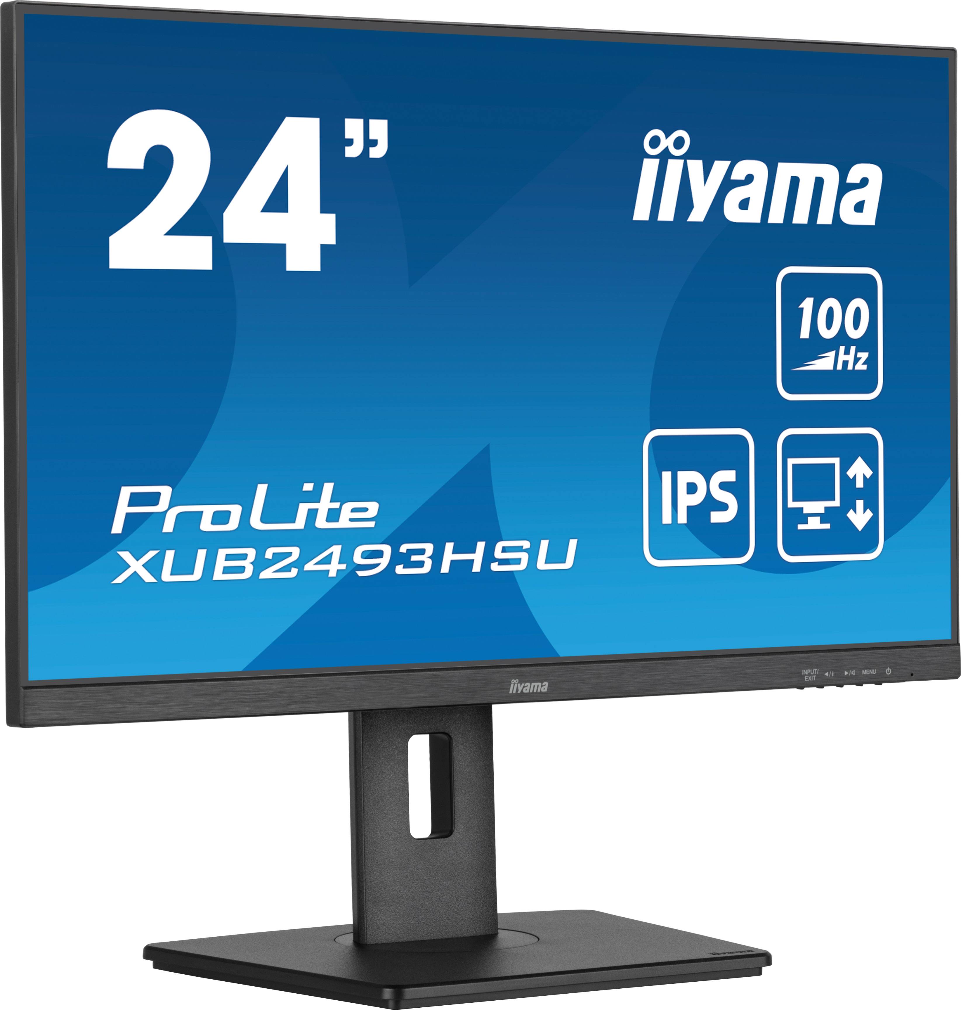 Rca Informatique - image du produit : XUB2493HSU-B6 23.8IN IPS FHD 250CD/HDMI/DP/2USB HUB/HAS