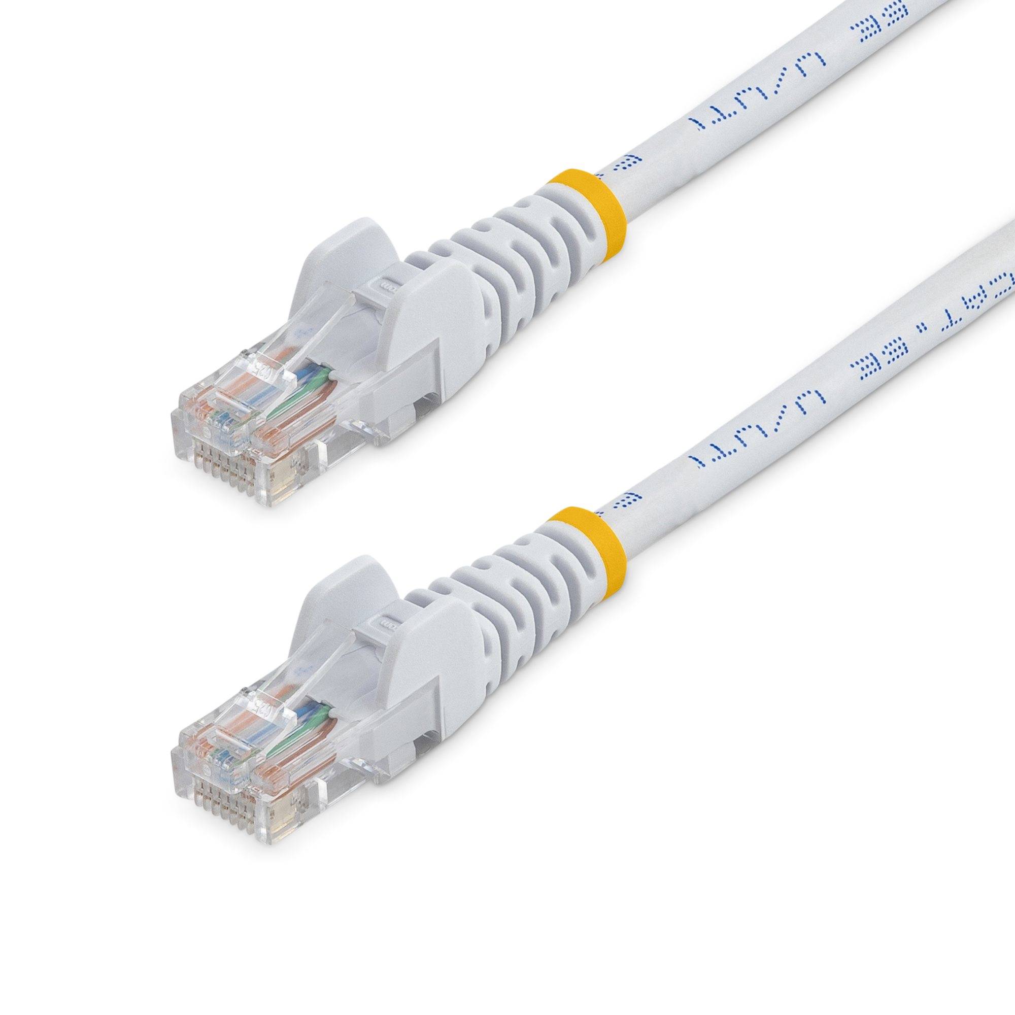 Rca Informatique - image du produit : CABLE RESEAU CAT5E UTP SANS CROCHET DE 2M - M/M - BLANC