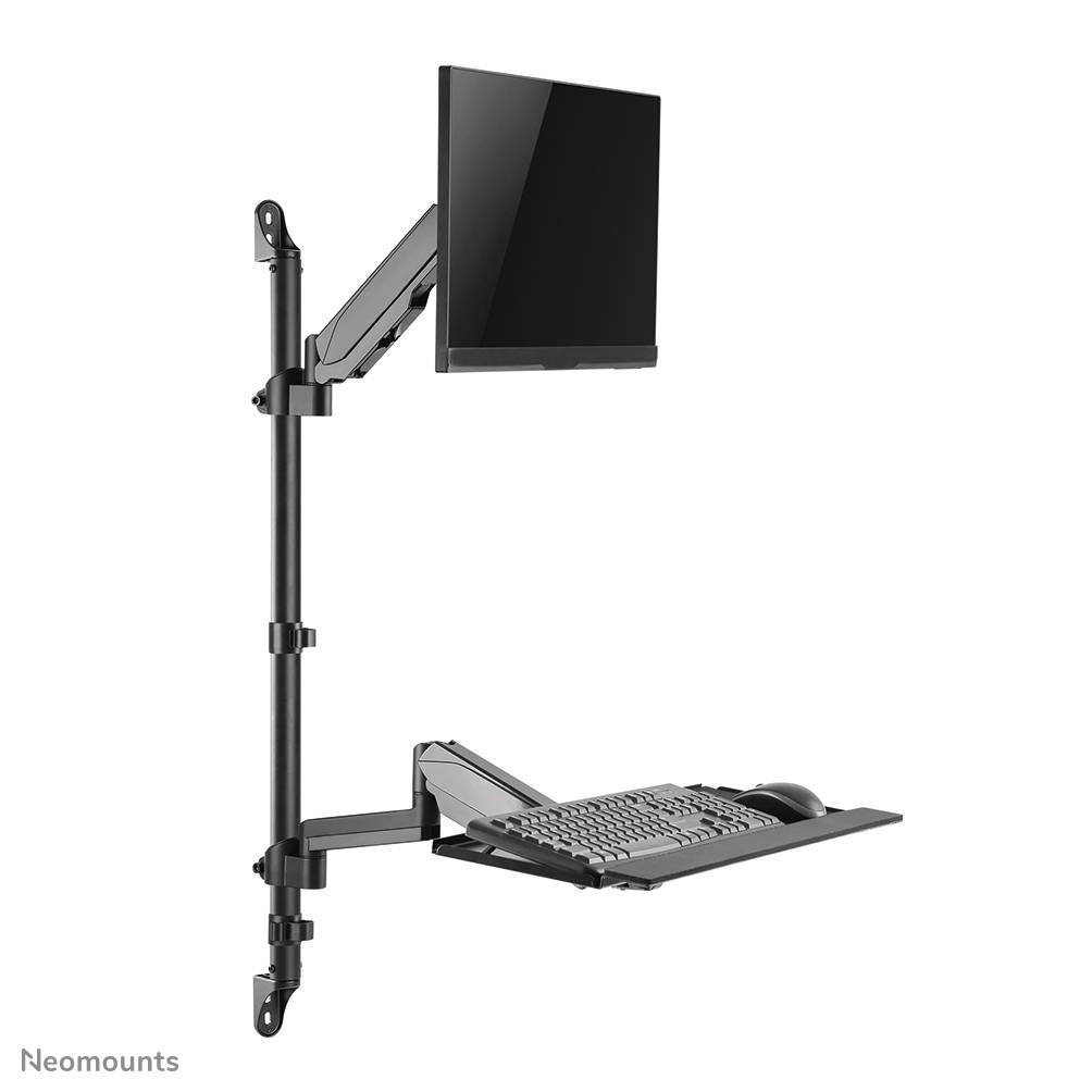 Rca Informatique - image du produit : NEOMOUNTS WALL MOUNTED SIT-STAND WORKSTATION (SCREEN/KE