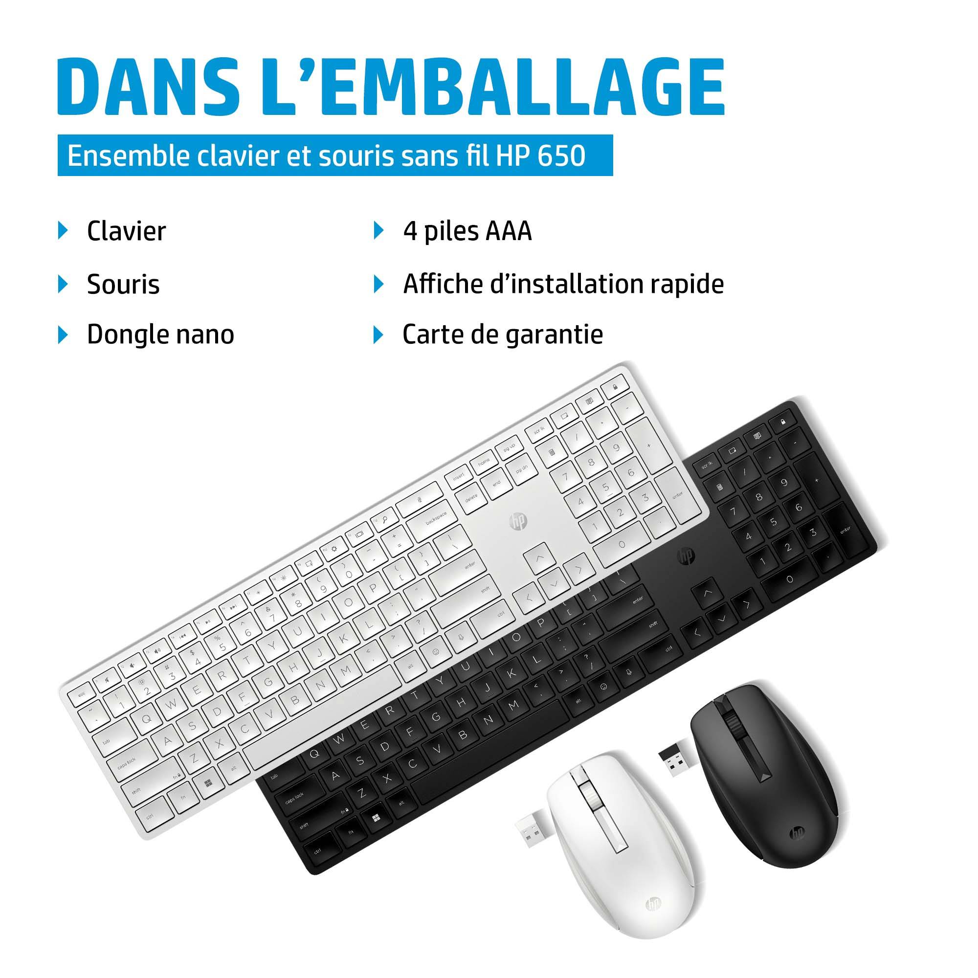 Rca Informatique - image du produit : HP 650 WIRELESS KB/MSE COMBO