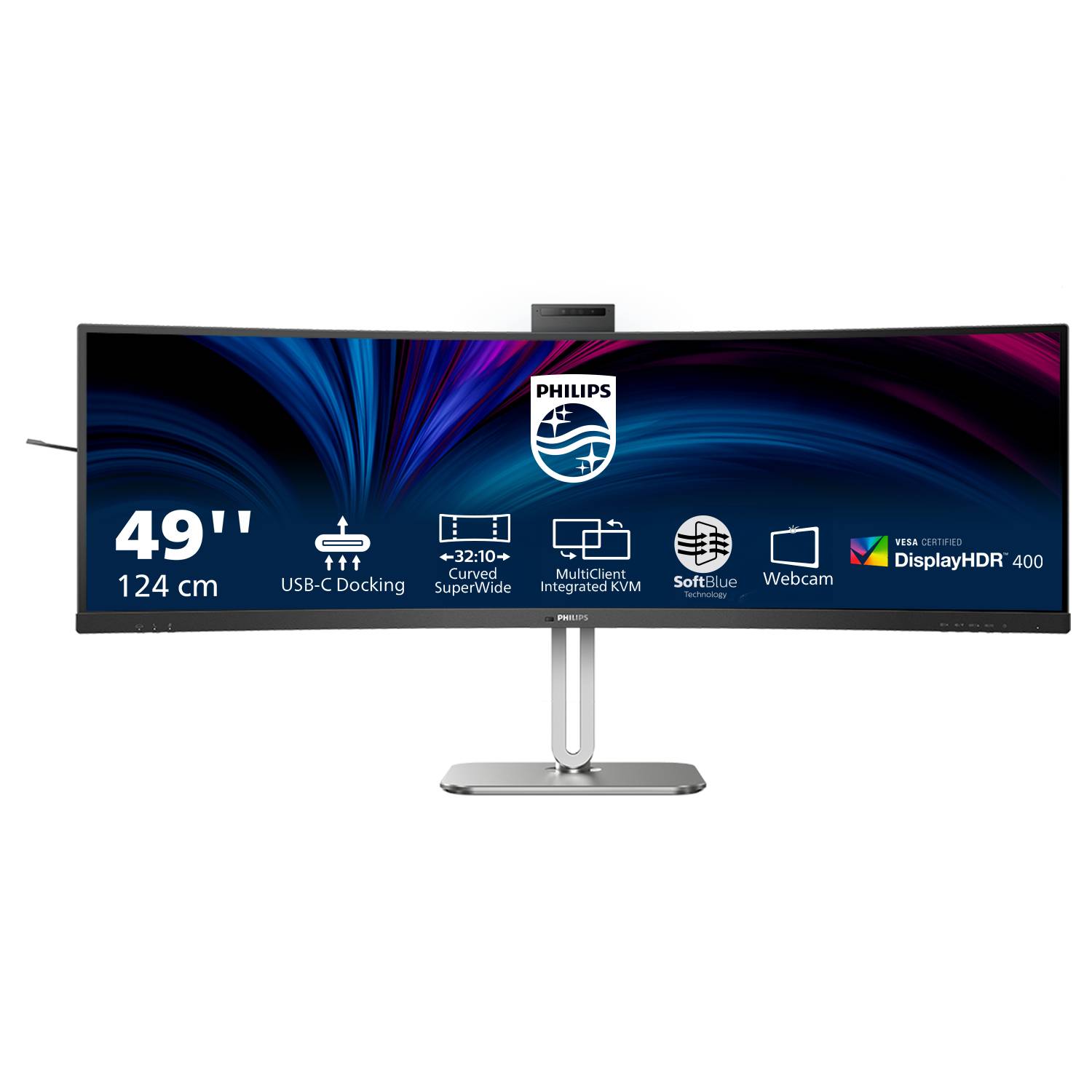 Rca Informatique - image du produit : 49B2U6900CH 48.8IN CURV VA 5K 450CD/2HDMI/DP/4USB/2USB-C/HAS