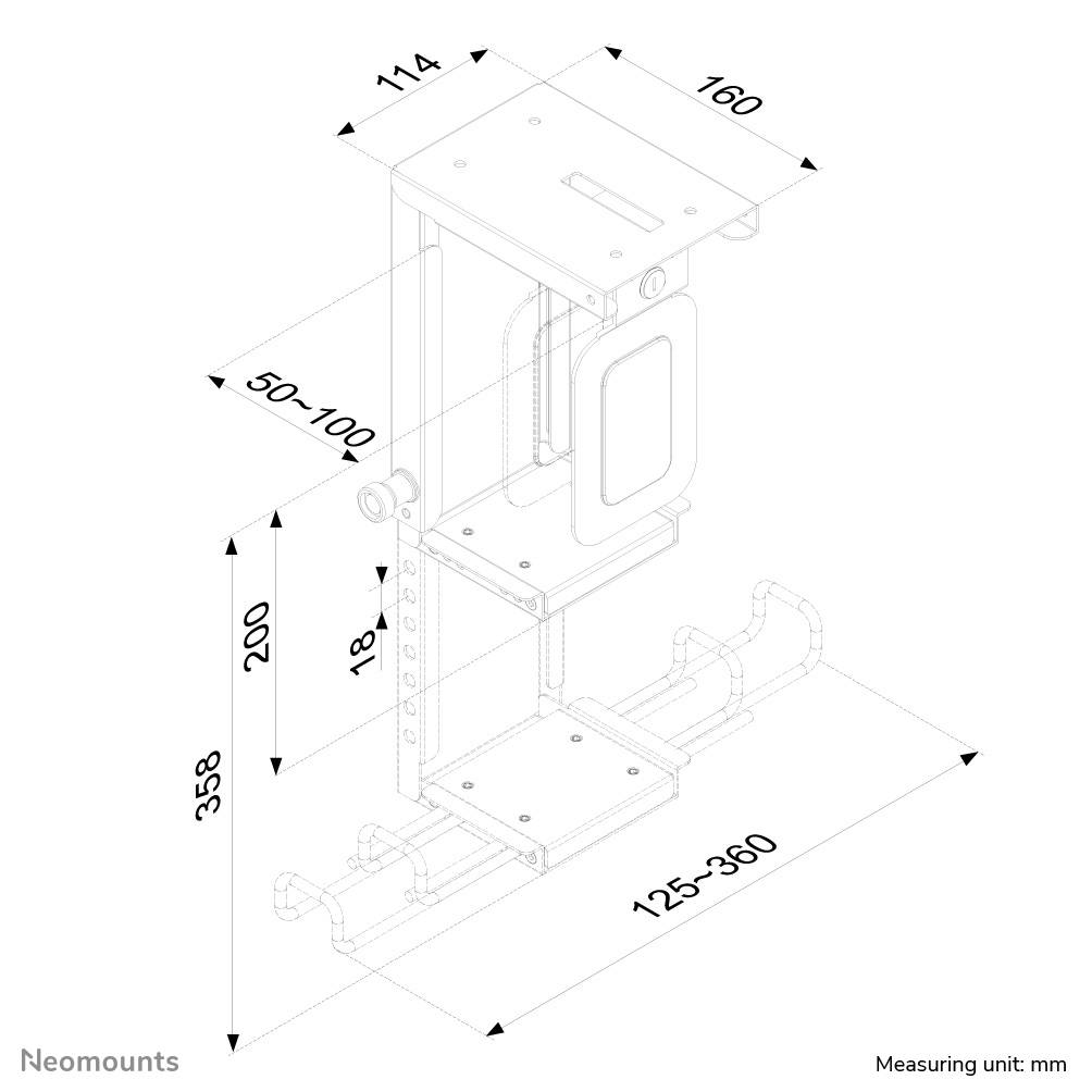 Rca Informatique - image du produit : CPU HOLDER H PC: 20-36CM/W PC: 5-10CM