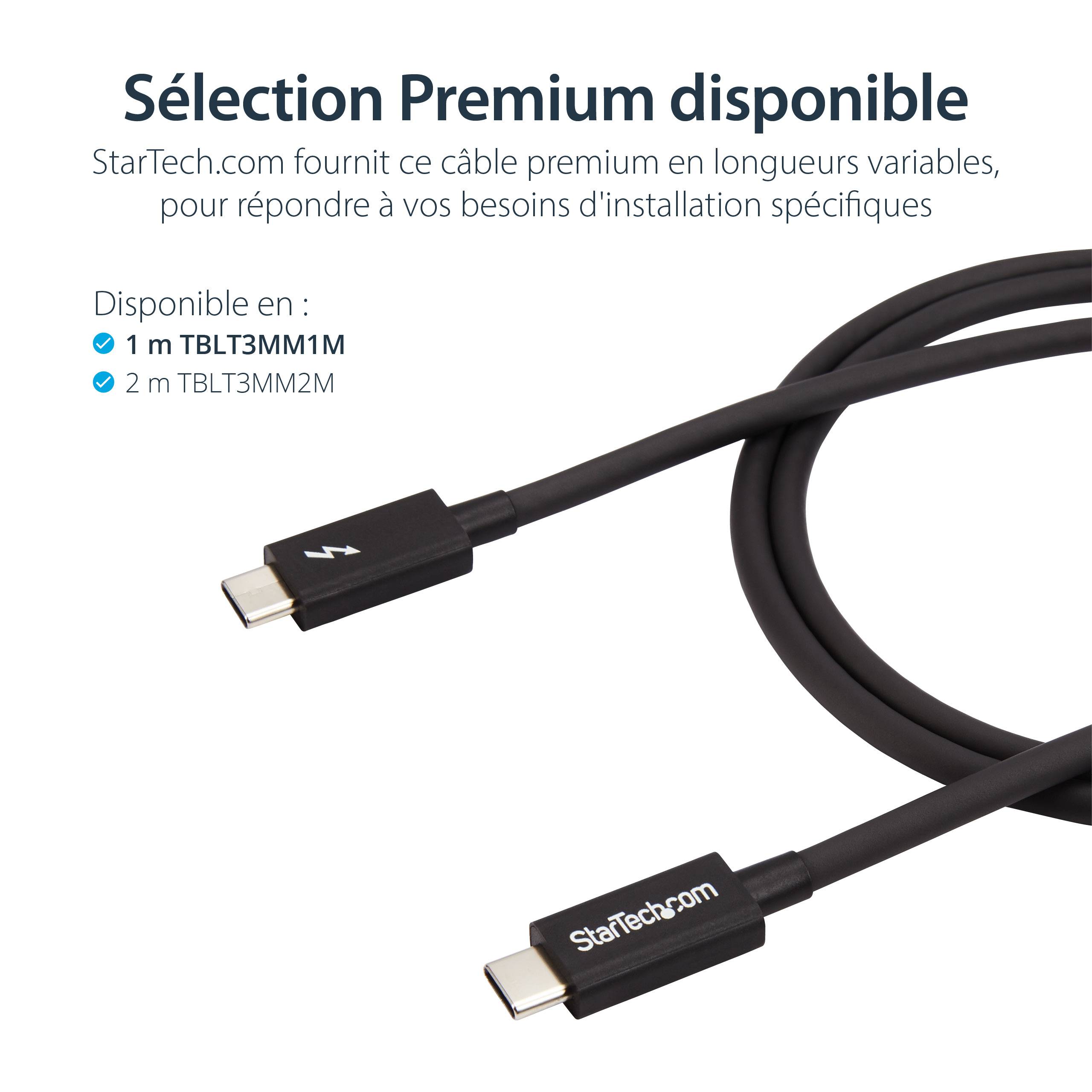 Rca Informatique - image du produit : CABLE THUNDERBOLT 3 (20 GB/S) USB-C DE 1 M - M/M