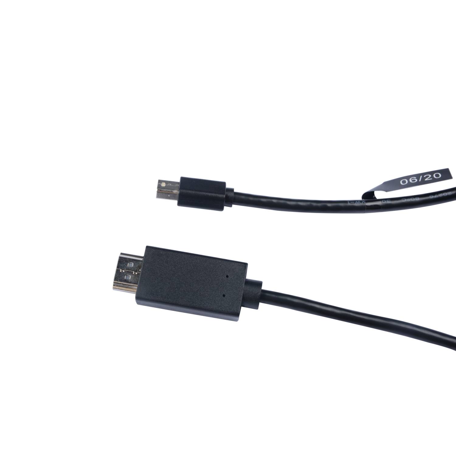 Rca Informatique - image du produit : MINI DP TO HDMI 1.4 CABLE 2M MINI DP TO HDMI CABLE 21.6GB 4K