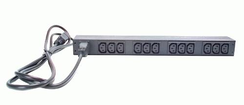 Rca Informatique - image du produit : RACK PDU BASIC 1U 16A 208/230V (12) C13